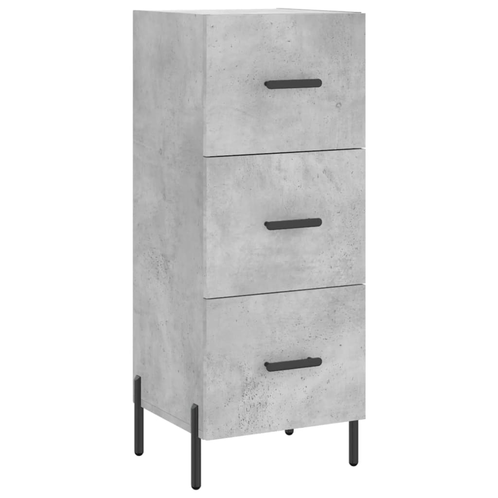 Visoka komoda siva betona 34,5x34x180 cm od konstruiranog drva
