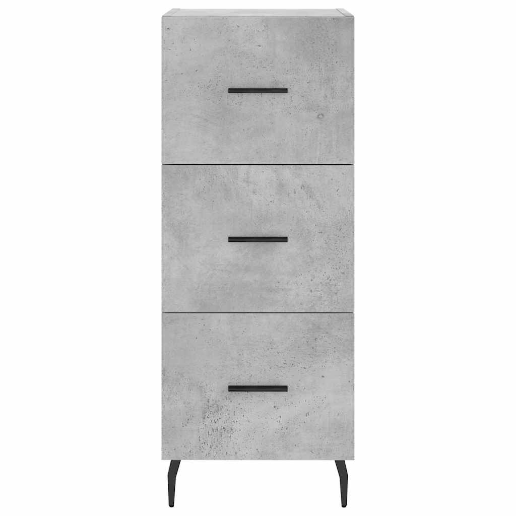 Visoka komoda siva betona 34,5x34x180 cm od konstruiranog drva