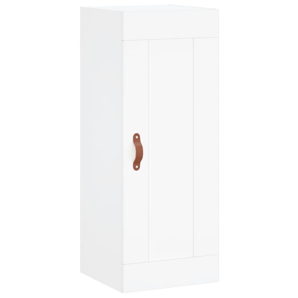 Visoka komoda bijeli 34,5x34x180 cm od konstruiranog drva