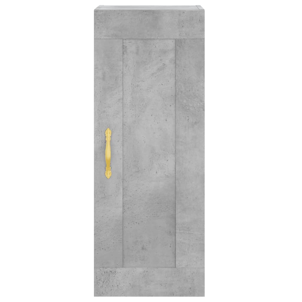 Visoka komoda siva betona 34,5x34x180 cm od konstruiranog drva