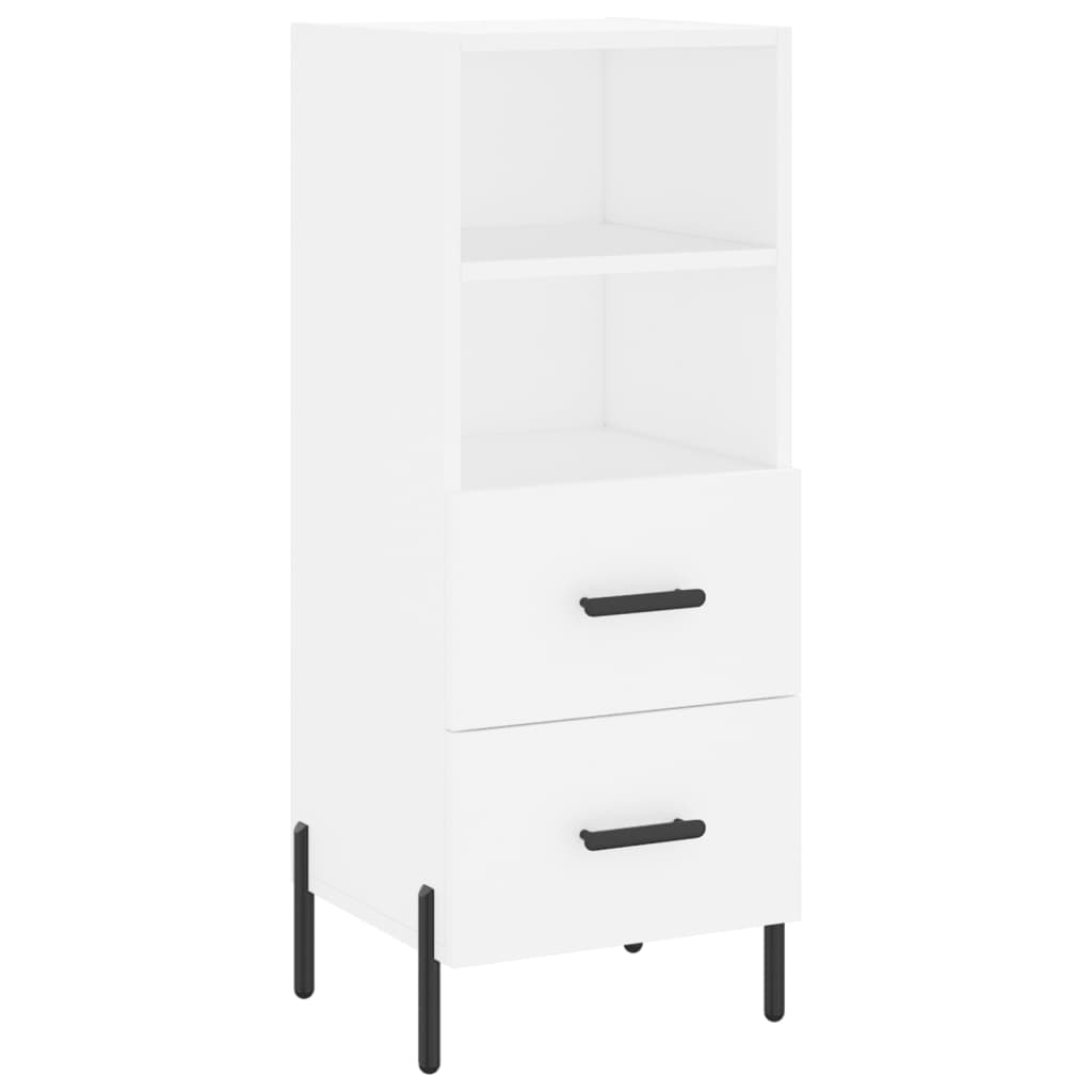 Visoka komoda bijeli 34,5x34x180 cm od konstruiranog drva