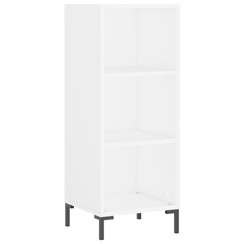 Visoka komoda bijeli 34,5x34x180 cm od konstruiranog drva