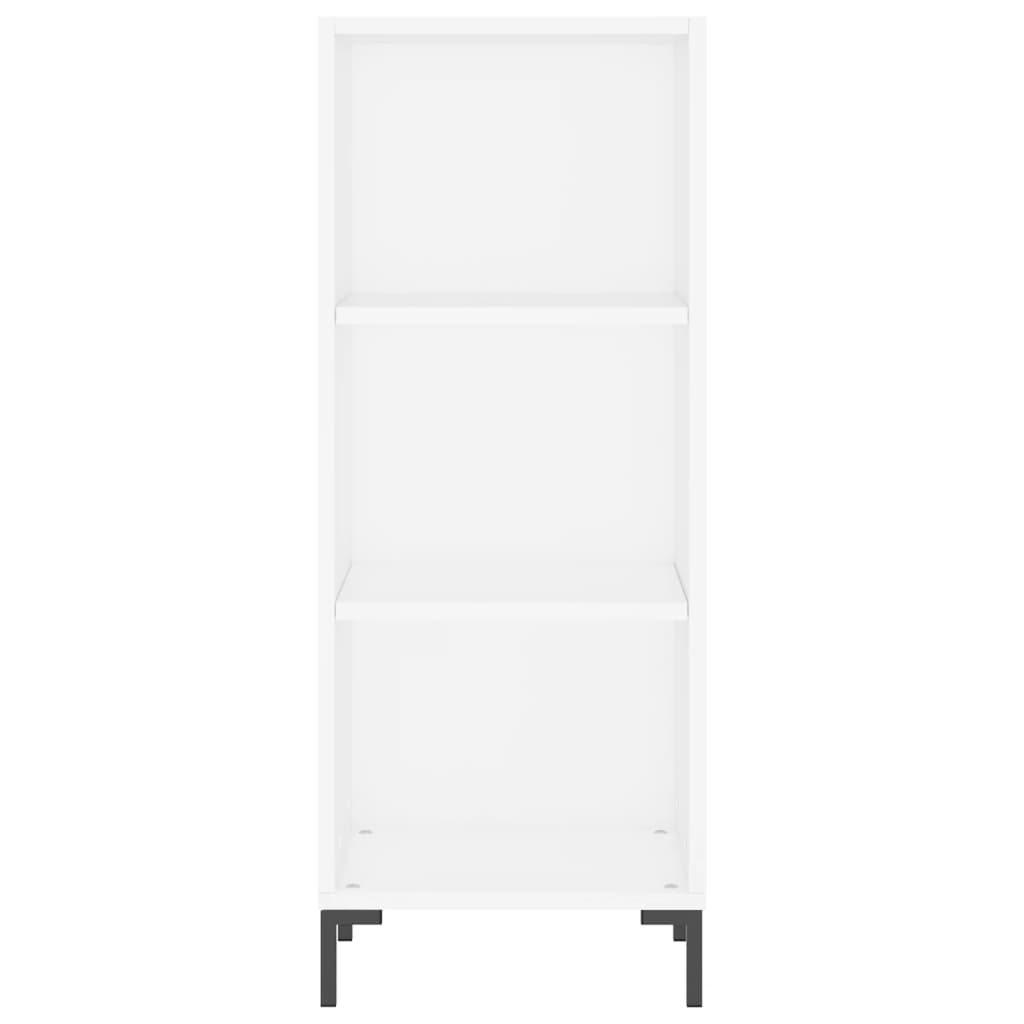 Visoka komoda bijeli 34,5x34x180 cm od konstruiranog drva
