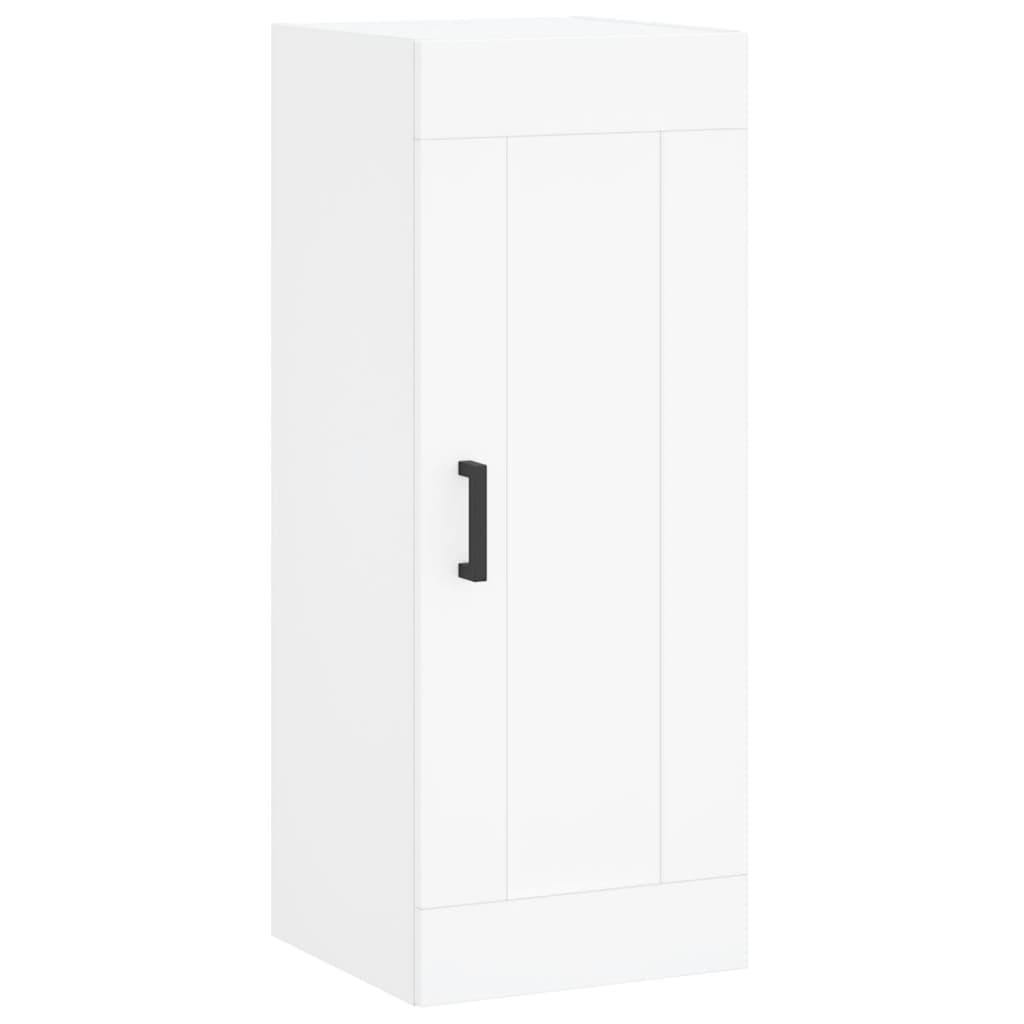 Visoka komoda bijeli 34,5x34x180 cm od konstruiranog drva