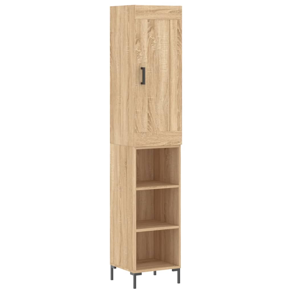 Visoka komoda hrasta sonome 34,5x34x180cm od konstruiranog drva