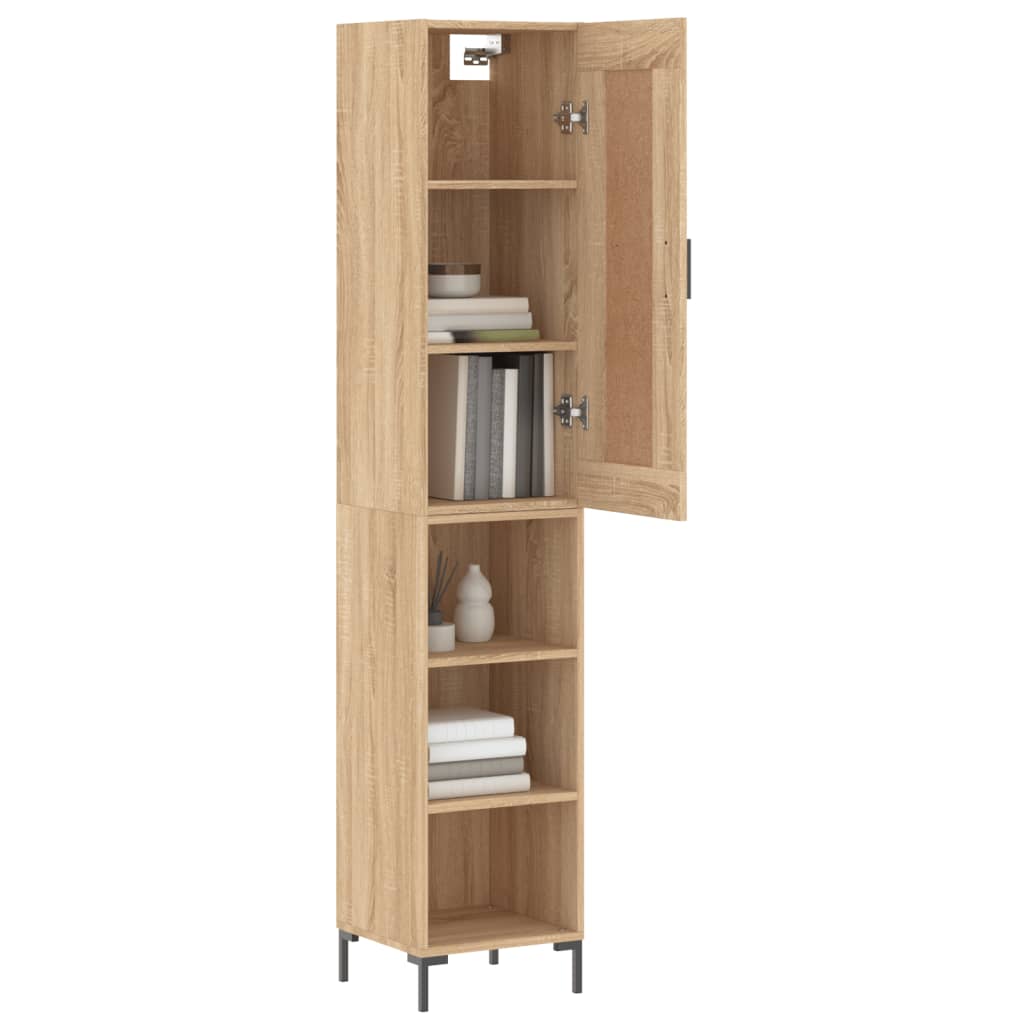 Visoka komoda hrasta sonome 34,5x34x180cm od konstruiranog drva