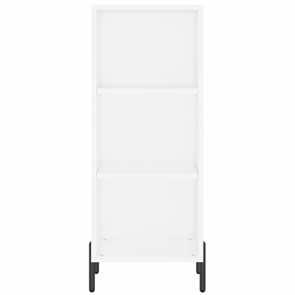 Visoka komoda bijeli 34,5x34x180 cm od konstruiranog drva