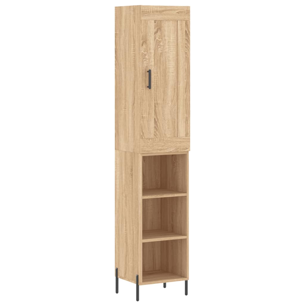 Visoka komoda hrasta sonome 34,5x34x180cm od konstruiranog drva