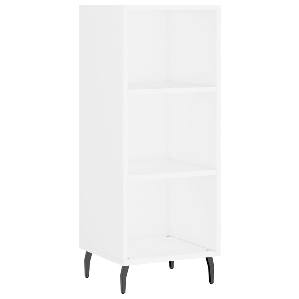 Visoka komoda bijeli 34,5x34x180 cm od konstruiranog drva