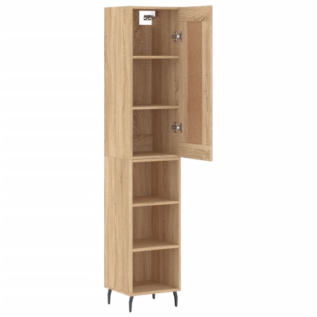 Visoka komoda hrasta sonome 34,5x34x180cm od konstruiranog drva