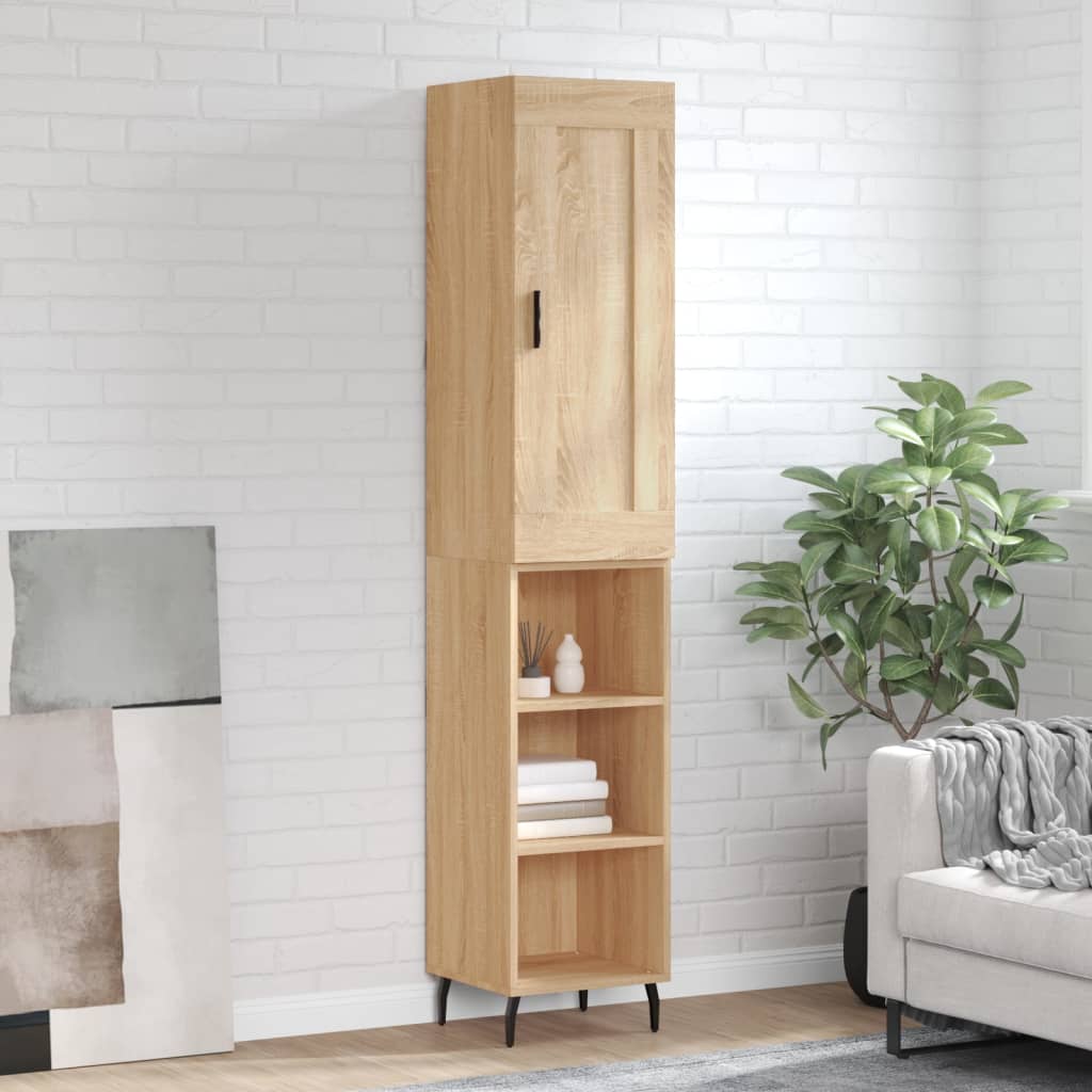 Visoka komoda hrasta sonome 34,5x34x180cm od konstruiranog drva