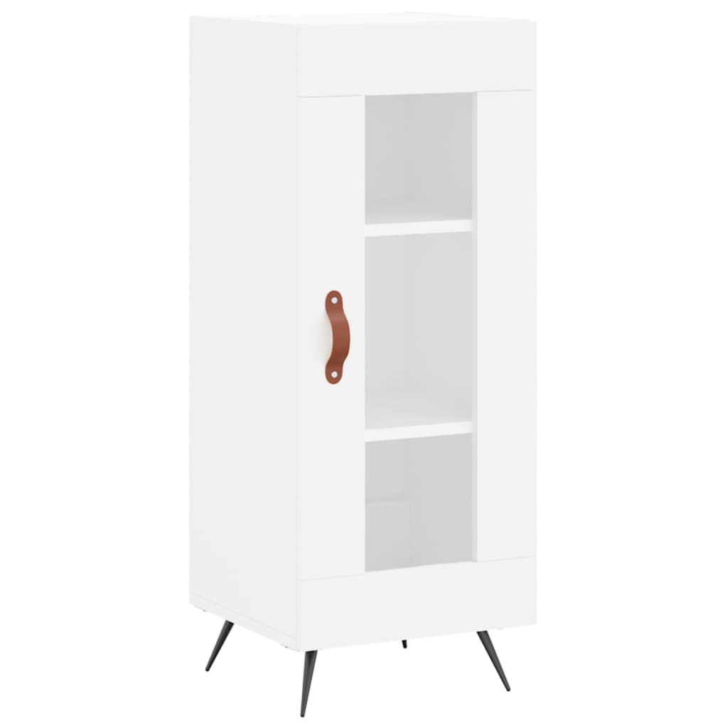 Visoka komoda bijeli 34,5x34x180 cm od konstruiranog drva