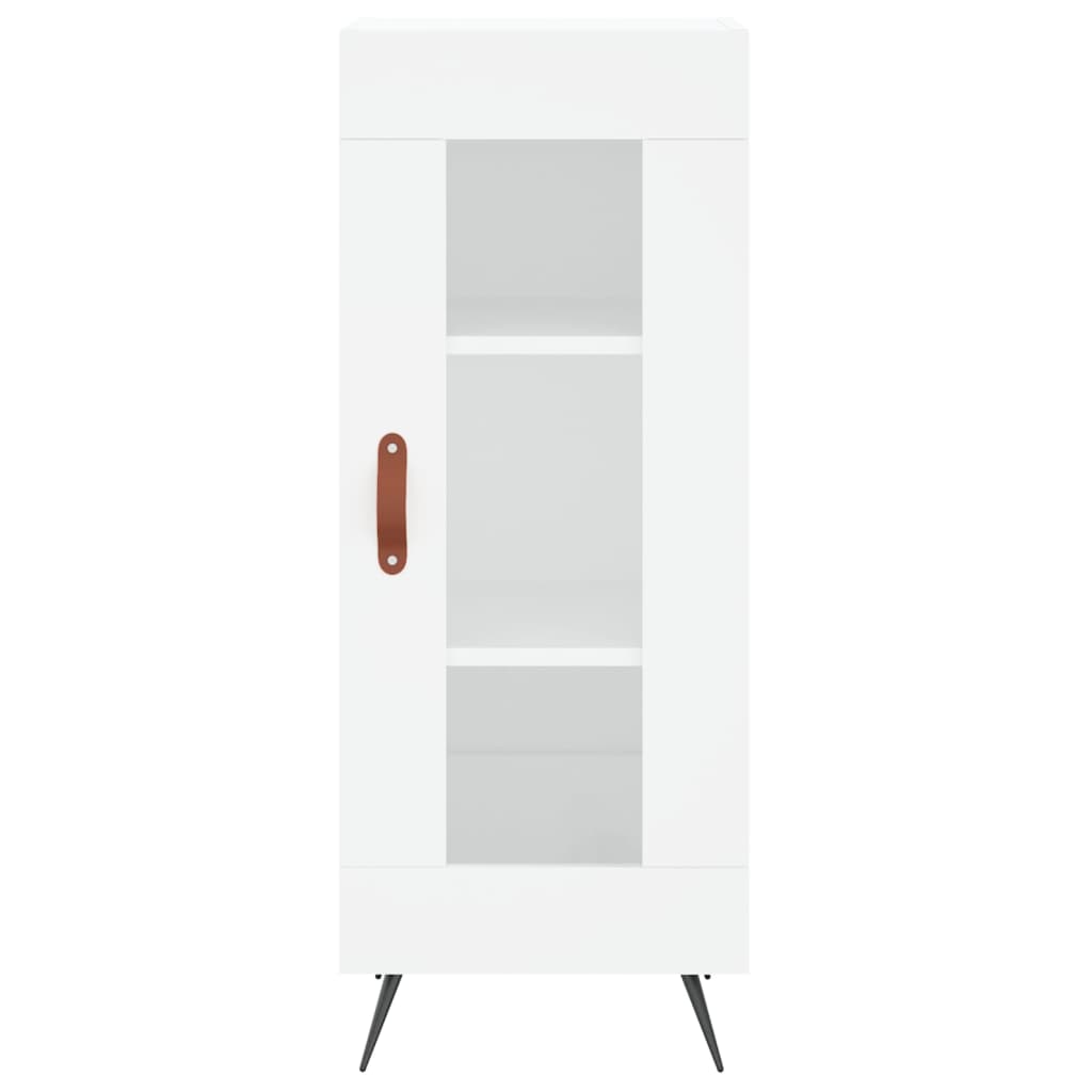Visoka komoda bijeli 34,5x34x180 cm od konstruiranog drva