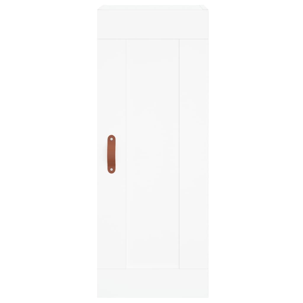 Visoka komoda bijeli 34,5x34x180 cm od konstruiranog drva