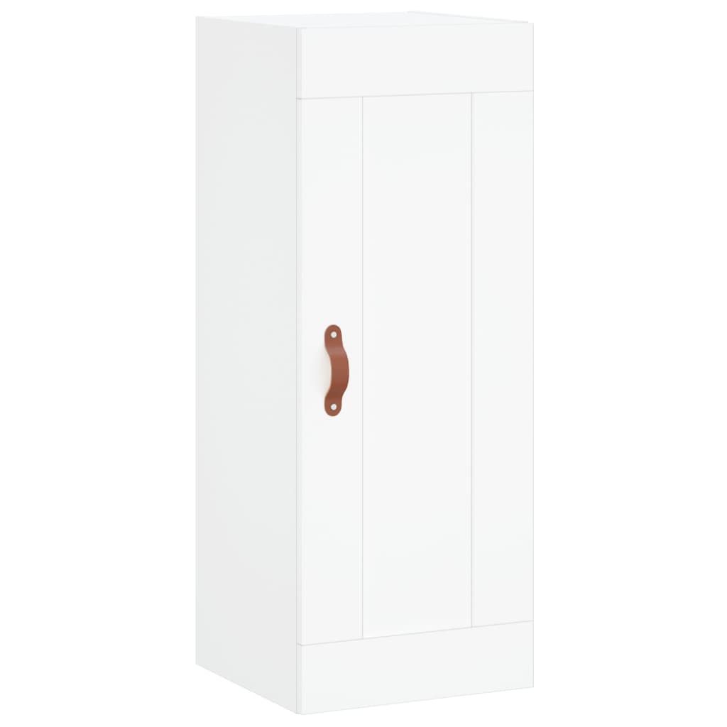 Visoka komoda bijeli 34,5x34x180 cm od konstruiranog drva