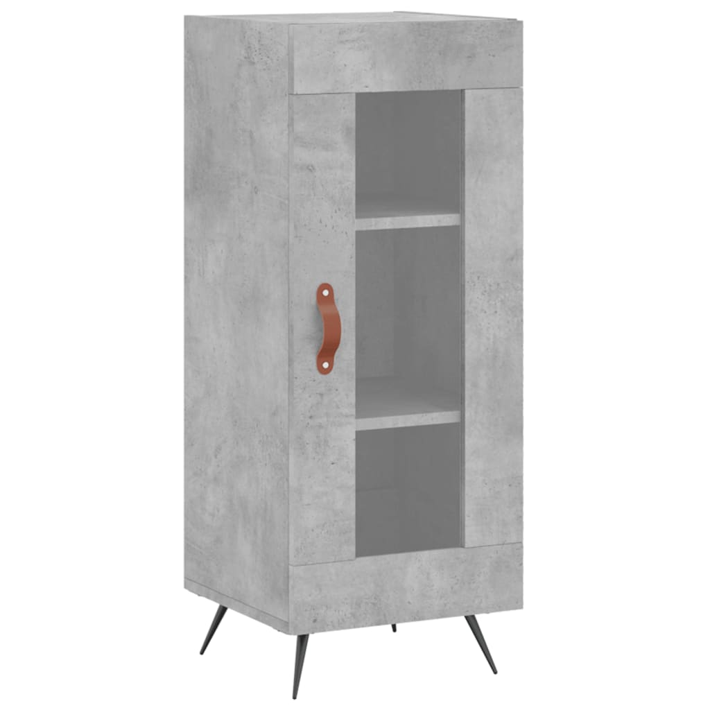 Visoka komoda siva betona 34,5x34x180 cm od konstruiranog drva
