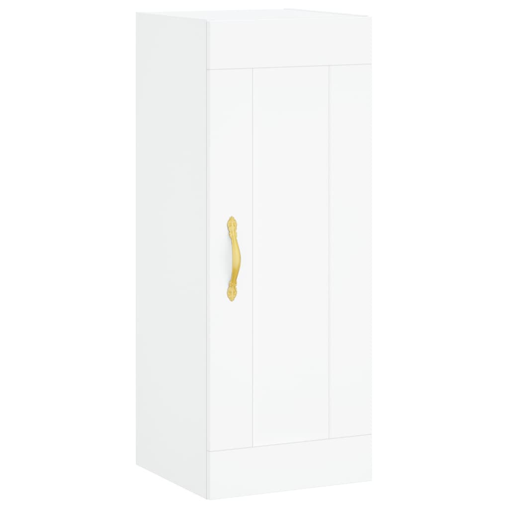 Visoka komoda bijeli 34,5x34x180 cm od konstruiranog drva