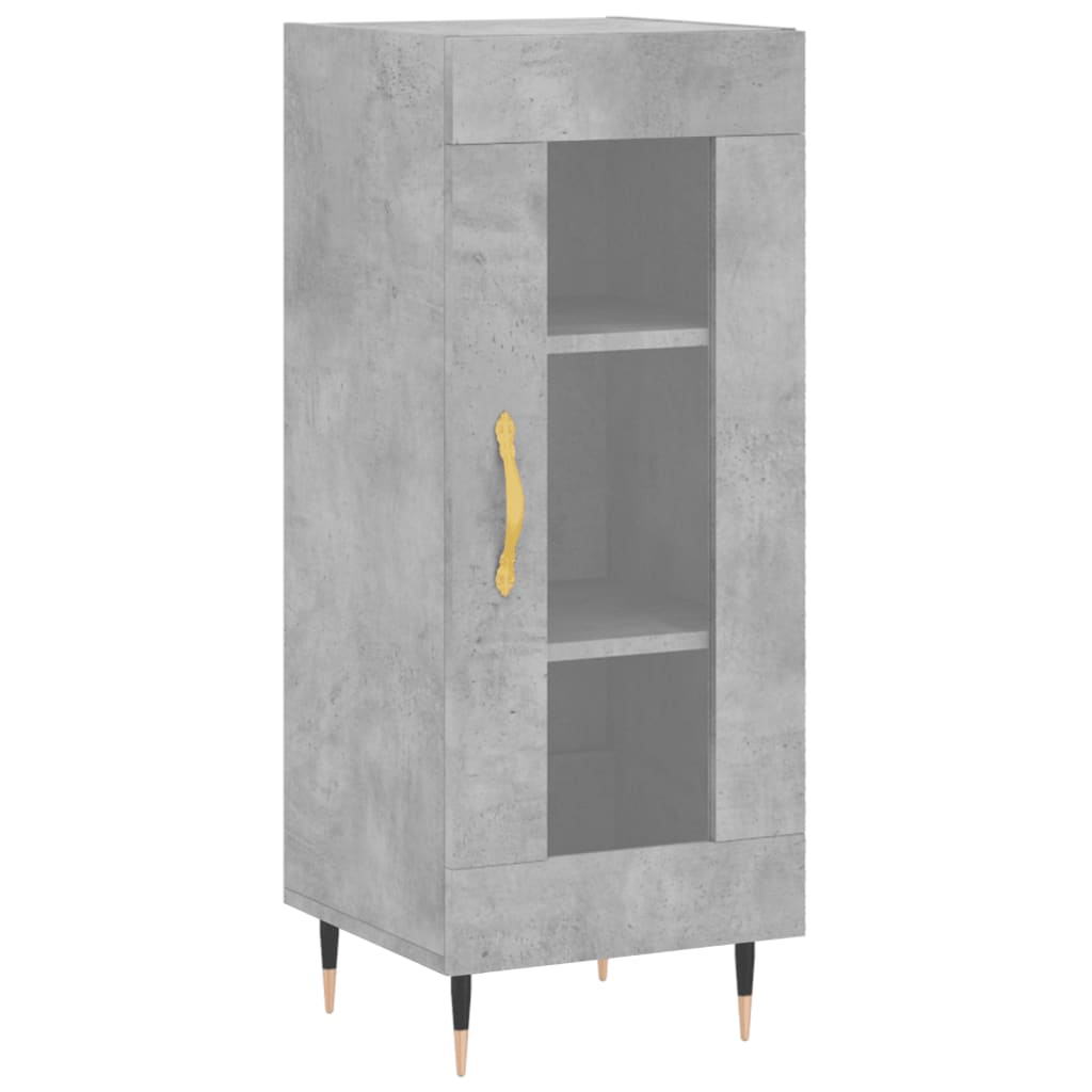 Visoka komoda siva betona 34,5x34x180 cm od konstruiranog drva