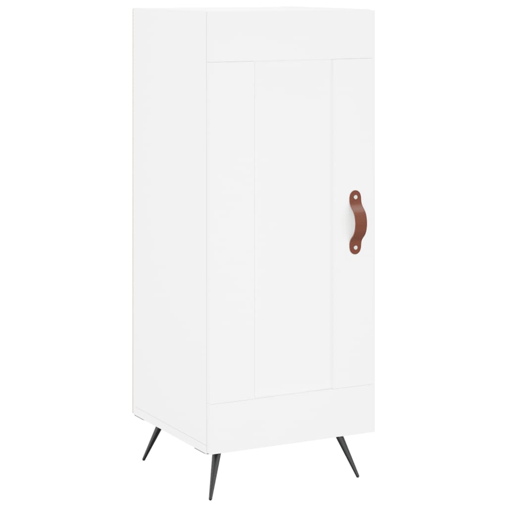 Visoka komoda bijeli 34,5x34x180 cm od konstruiranog drva