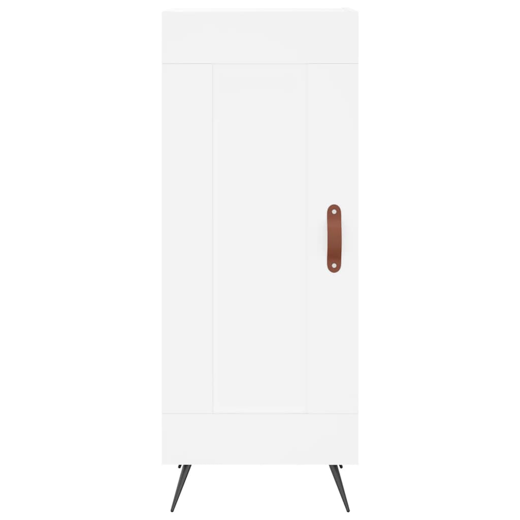 Visoka komoda bijeli 34,5x34x180 cm od konstruiranog drva