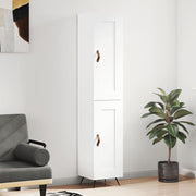 Visoka komoda bijeli 34,5x34x180 cm od konstruiranog drva