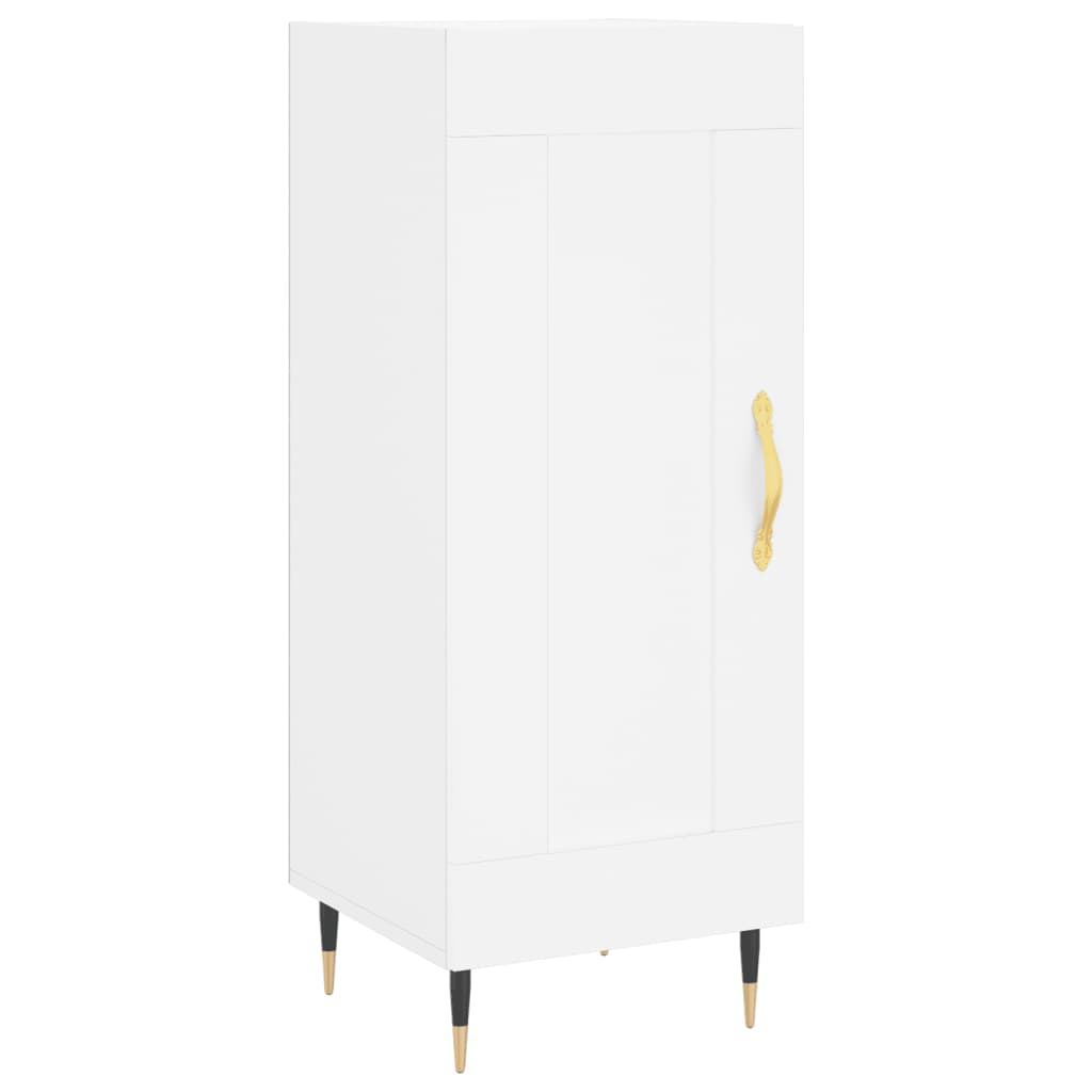 Visoka komoda bijeli 34,5x34x180 cm od konstruiranog drva