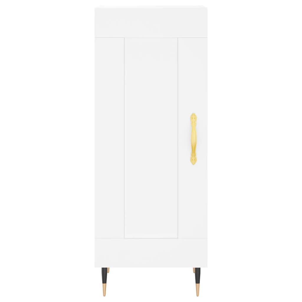 Visoka komoda bijeli 34,5x34x180 cm od konstruiranog drva