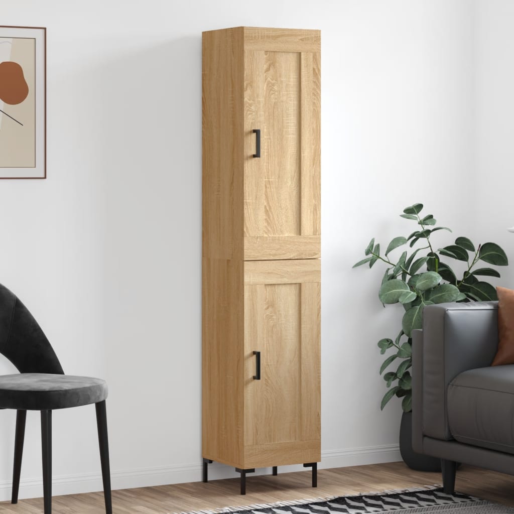 Visoka komoda hrasta sonome 34,5x34x180cm od konstruiranog drva