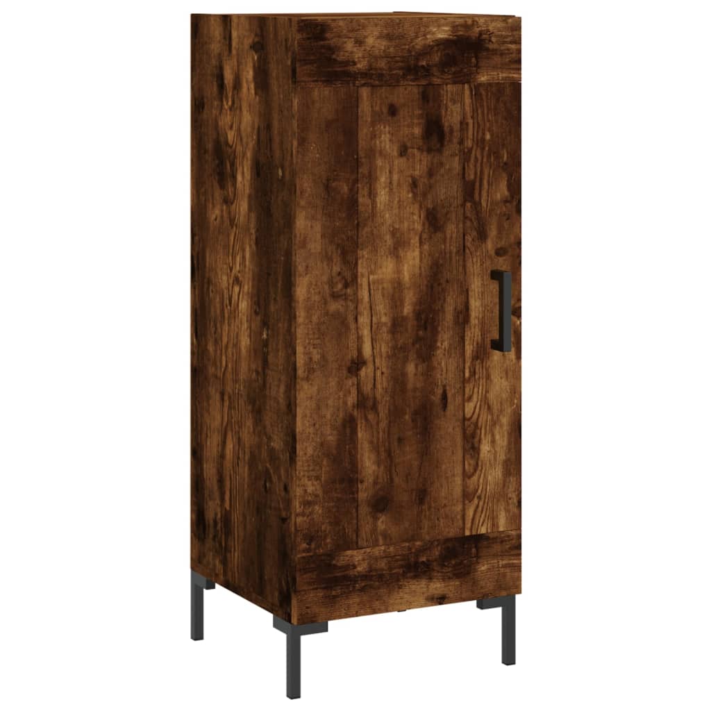 Visoka komoda dimljeni hrast 34,5x34x180cm konstruiranog drva