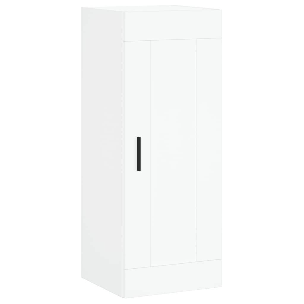 Visoka komoda bijeli 34,5x34x180 cm od konstruiranog drva