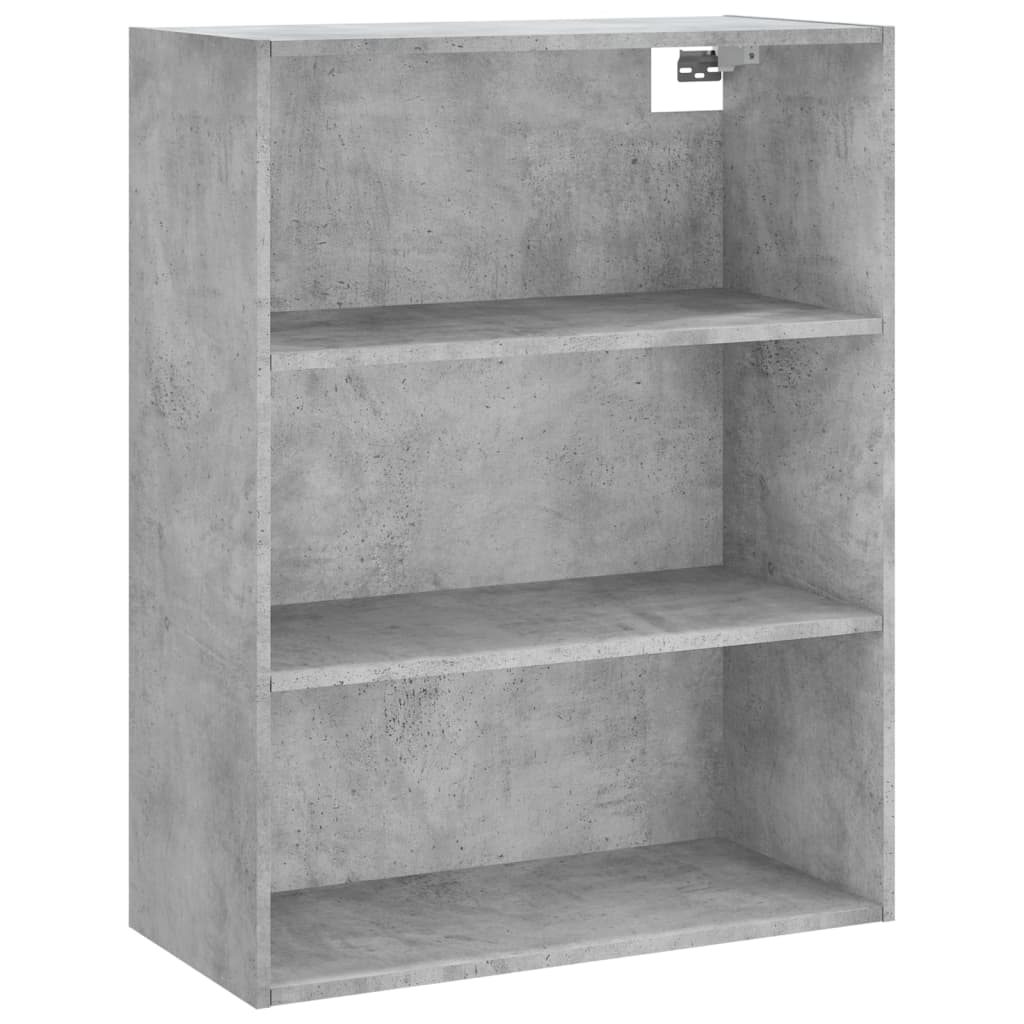 Visoka komoda siva betona 69,5x34x180 cm od konstruiranog drva