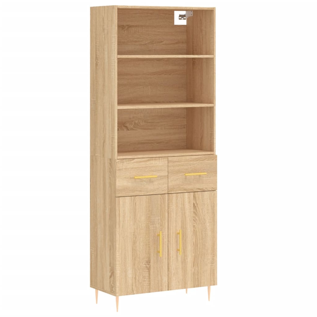 Visoka komoda hrasta sonome 69,5x34x180cm od konstruiranog drva