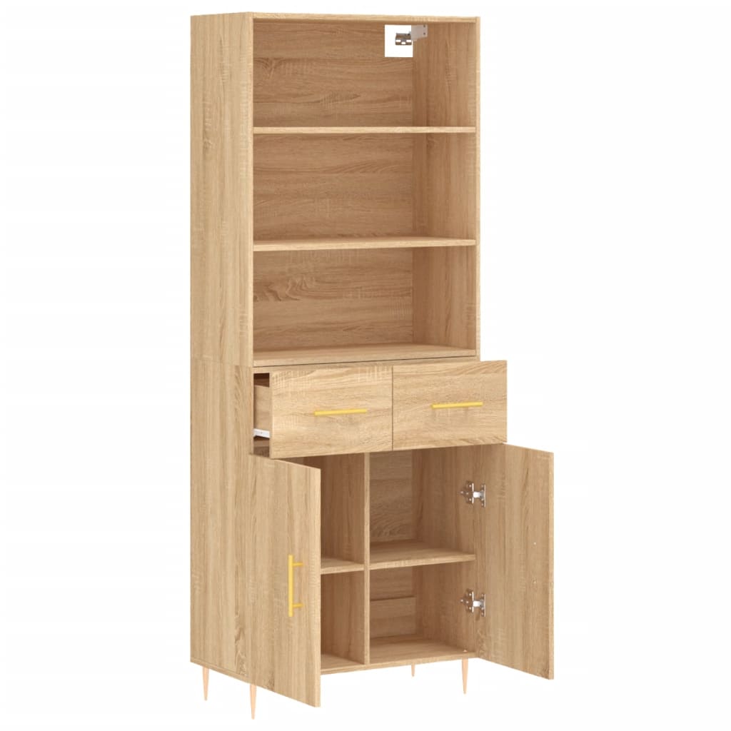 Visoka komoda hrasta sonome 69,5x34x180cm od konstruiranog drva