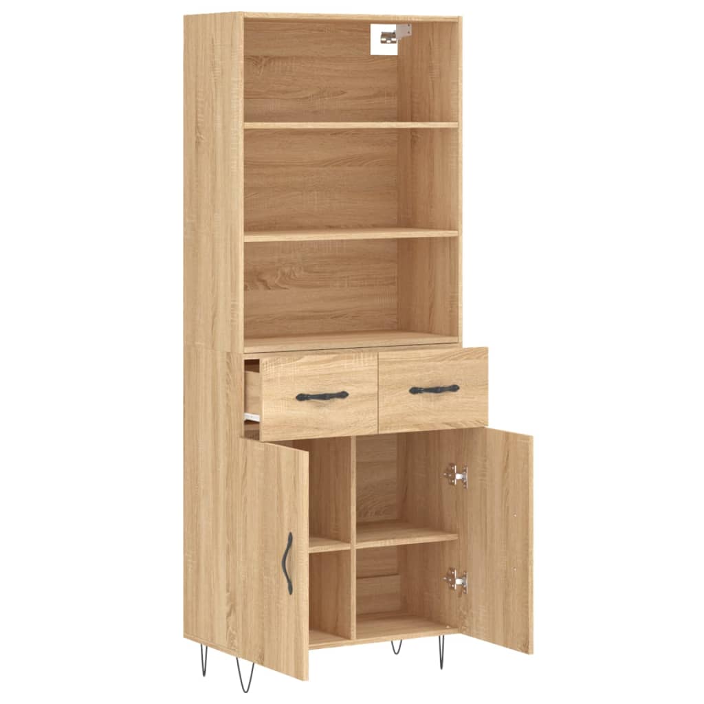 Visoka komoda hrasta sonome 69,5x34x180cm od konstruiranog drva