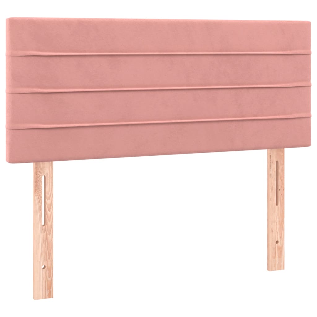 Box spring krevet s madracem ružičasti 120 x 200 cm baršunasti