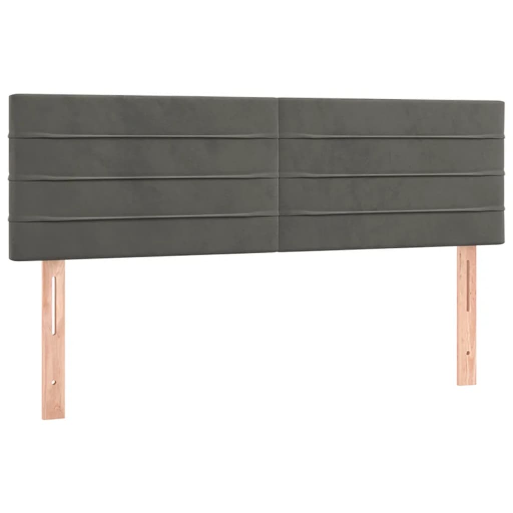 Krevet s oprugama i madracem tamnosivi 140x190 cm baršunasti