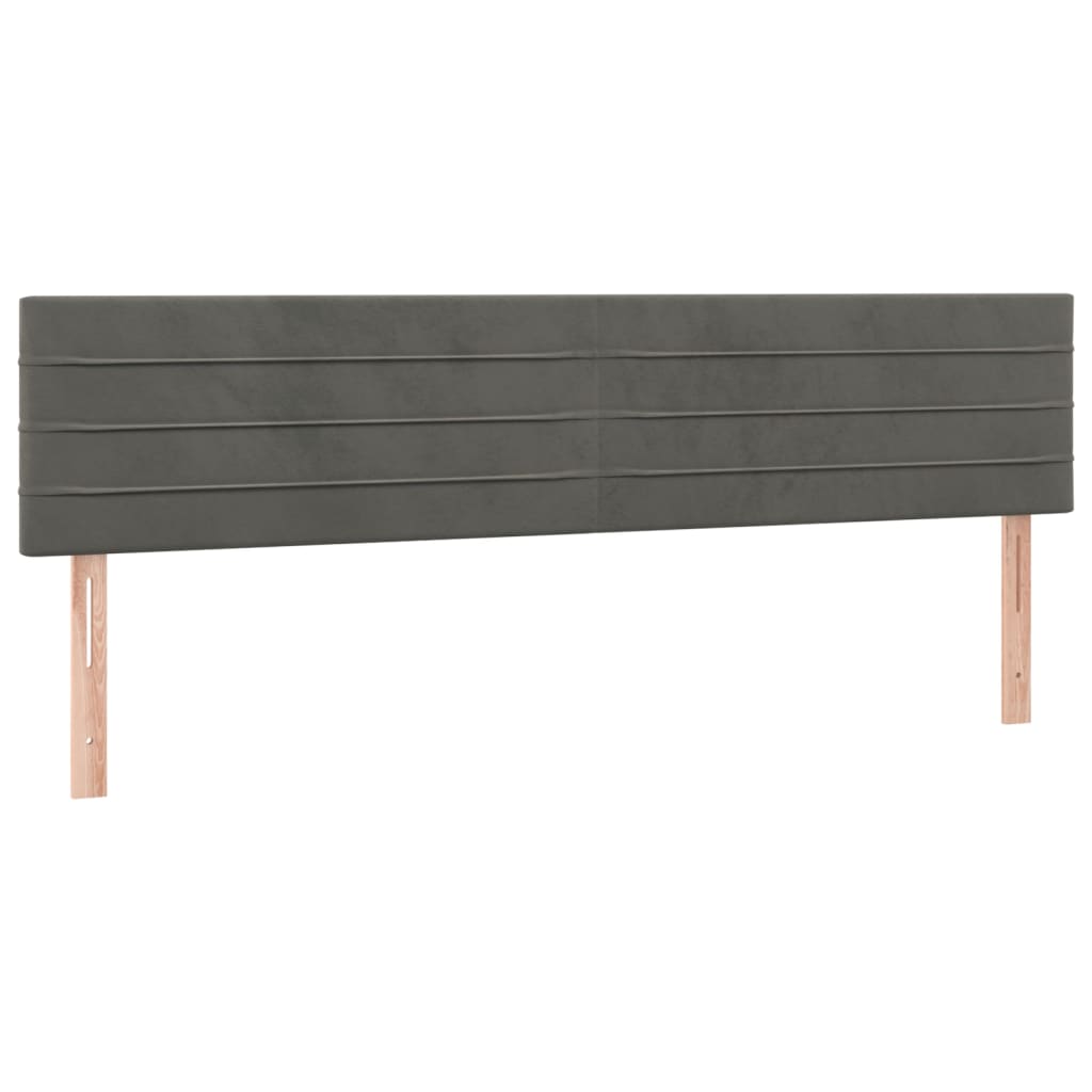 Krevet s oprugama i madracem tamnosivi 160x200 cm baršunasti