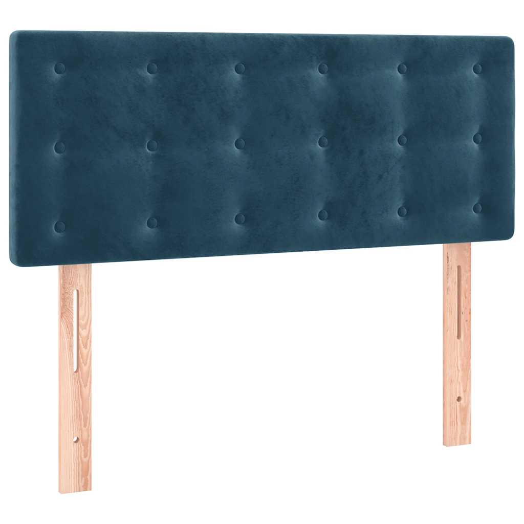 Box spring krevet s madracem tamnoplavi 80 x 200 cm baršunasti