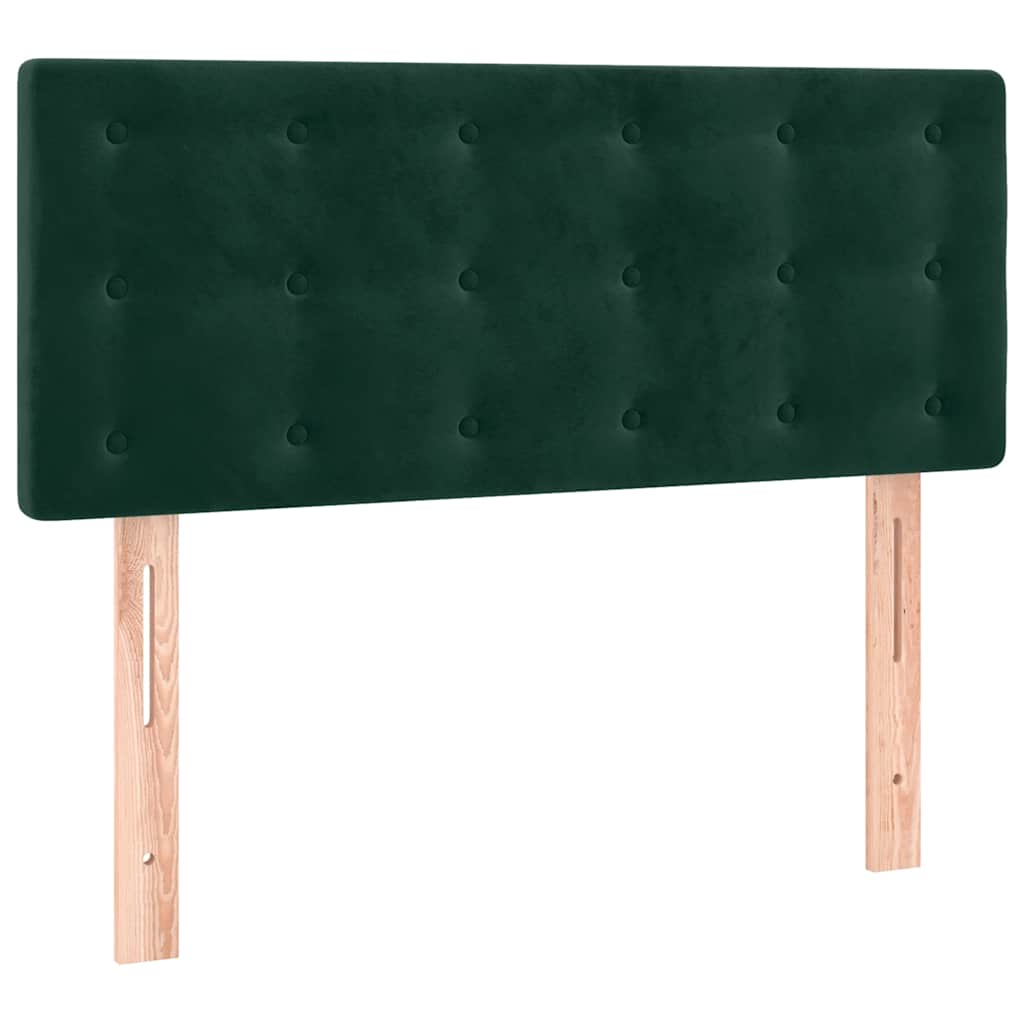 Box spring krevet s madracem tamnozeleni 100x200 cm baršunasti