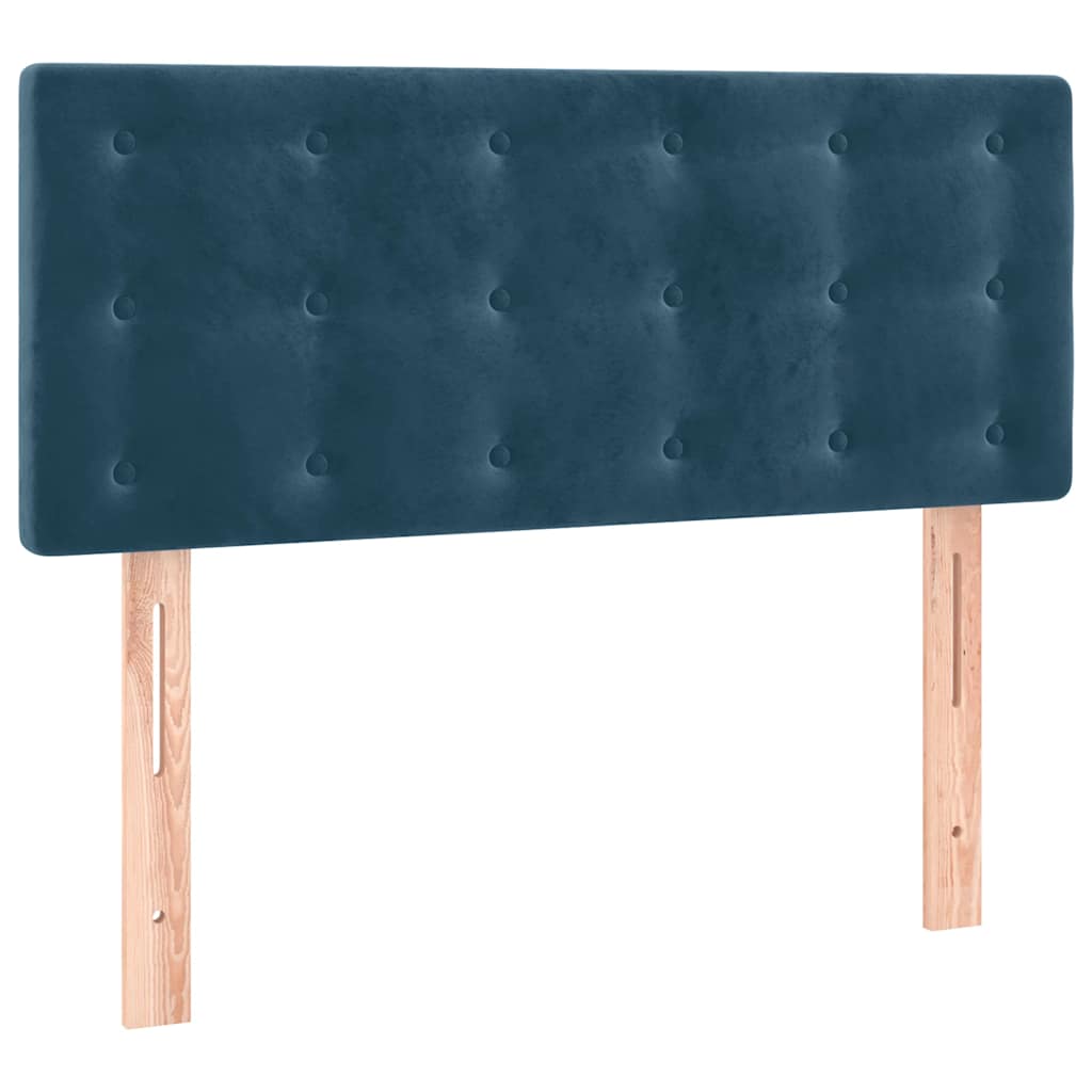 Box spring krevet s madracem tamnoplavi 120 x 200 cm baršunasti