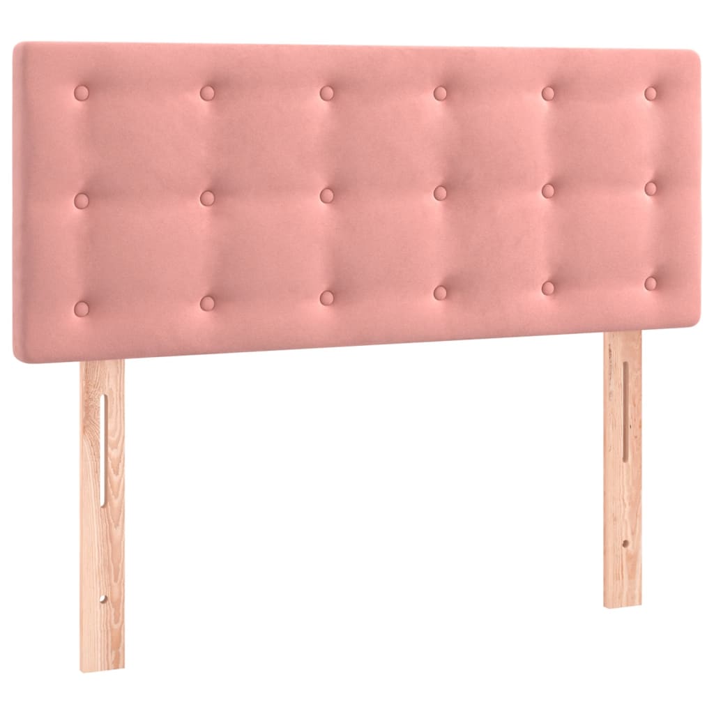 Box spring krevet s madracem ružičasti 120 x 200 cm baršunasti