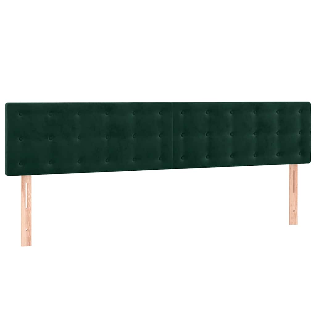 Krevet s oprugama i madracem tamnozeleni 200x200 cm baršunasti