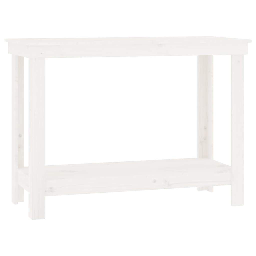 Radni stol Bijela 110x50x80 cm od masivne borovine