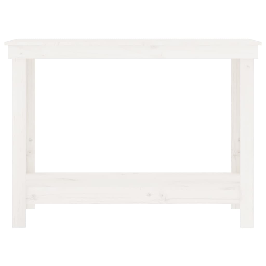 Radni stol Bijela 110x50x80 cm od masivne borovine