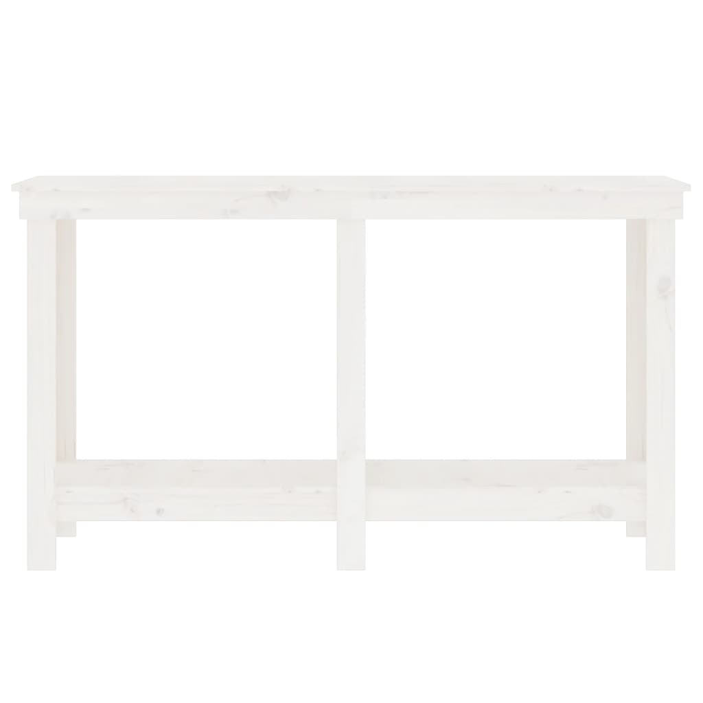 Radni stol Bijela 140x50x80 cm od masivne borovine