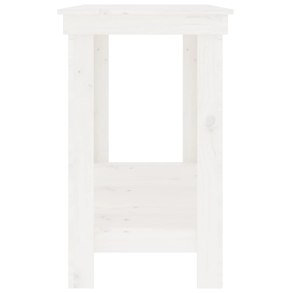 Radni stol Bijela 140x50x80 cm od masivne borovine