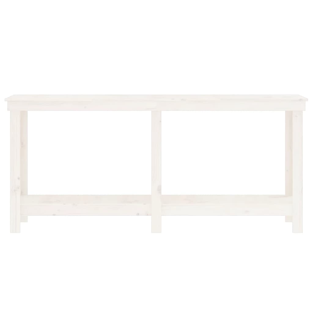 Radni stol Bijela 180x50x80 cm od masivne borovine