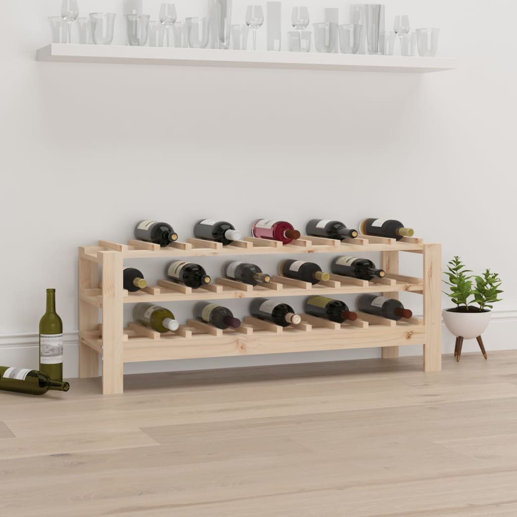 Stalak za vino 109,5x30x42 cm od masivne borovine