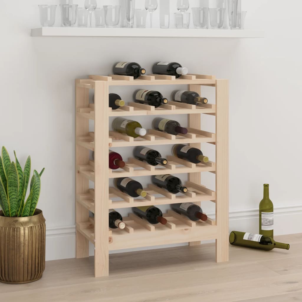 Stalak za vino 61,5x30x82 cm od masivne borovine