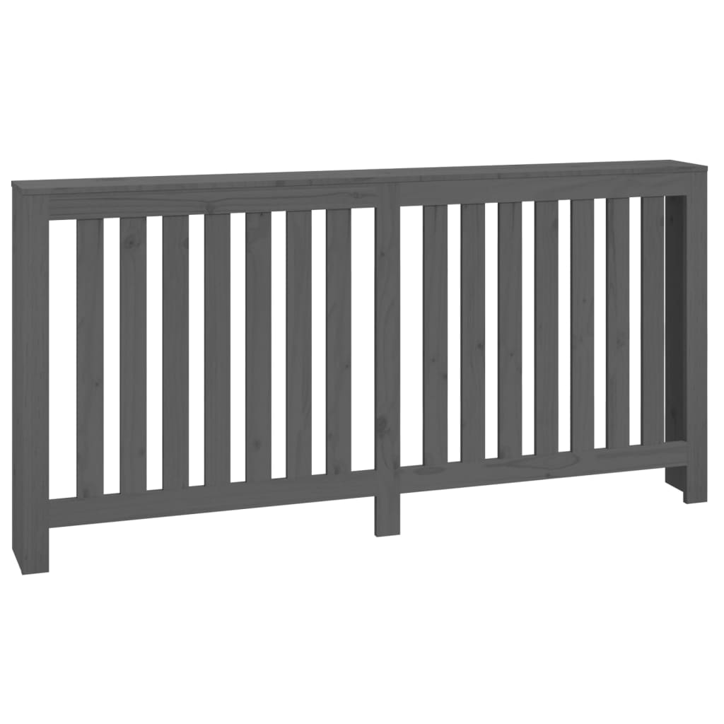 Pokrov za radijator sivi 169x19x84 cm od masivne borovine